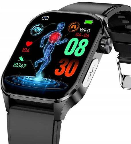 SMARTWATCH MĘSKI Zegarek EKG FUNKCJA POMIARU CUKRU AMOLED CIŚNIENIE ROZMOWY na Arena.pl