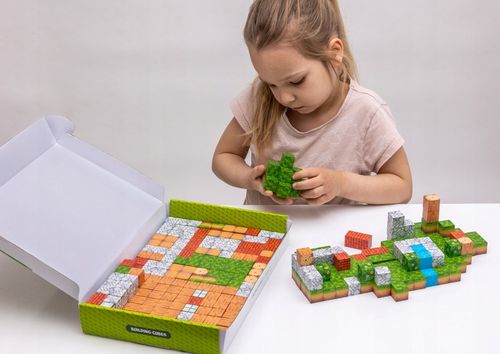 Magnetyczne klocki kostki budowlane modułowe konstrukcyjne 3d 312 elementów na Arena.pl