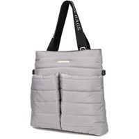 Szara pikowana torebka damska oryginalna sportowa A4 W89