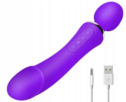 LUKSUSOWY WIBRATOR DAMSKI 2w1 PODGRZEWANY DO 45stC - USB DAWCA ORGAZMÓW na Arena.pl