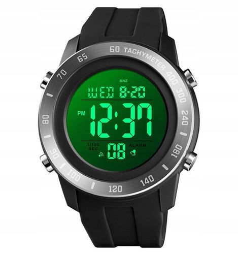 Zegarek męski SKMEI czarny elektroniczny wiele funkcji na Arena.pl