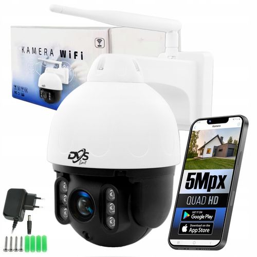 ZEWNĘTRZNA BEZPRZEWODOWA KAMERA WIFI OBROTOWA IP 5Mpx MONITORING DVS LED IR na Arena.pl