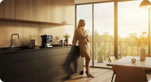 Ekspres do kawy ciśnieniowy kolbowy ze spieniaczem 20bar 1350W Berdsen na Arena.pl