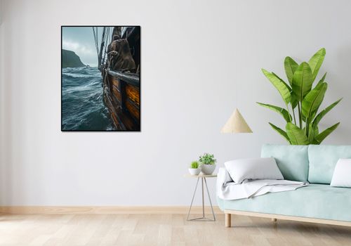 Plakat 75x100cm Statek na Falach na Arena.pl