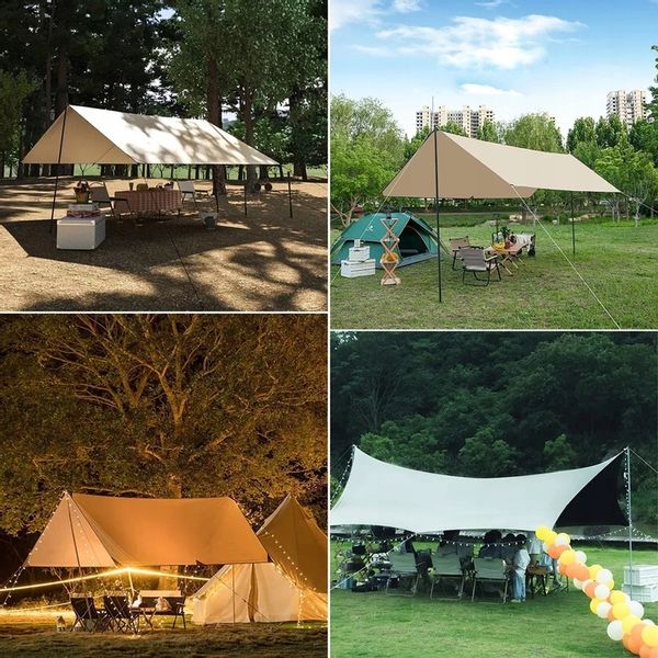 Tarp turystyczny wodoodporny 3x3M Markiza Anty-UV Ogród przydomowy Patio zdjęcie 13