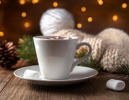 6 x BIAŁE FILIŻANKI ZE SPODKAMI 230 ml, DO KAWY na Arena.pl