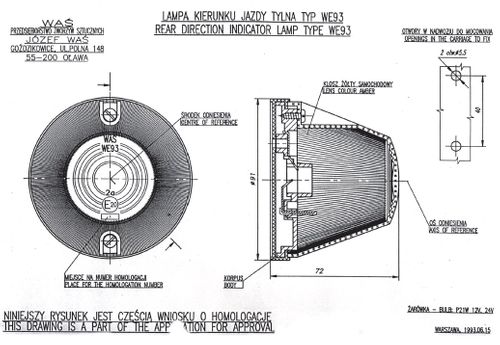 Klosz lampy kierunkowskazu WE93 pomarańczowy (23) na Arena.pl