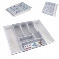 Wkład do Szuflady na Sztućce Rozsuwany 30 40 50 cm Organizer CURVER Szary