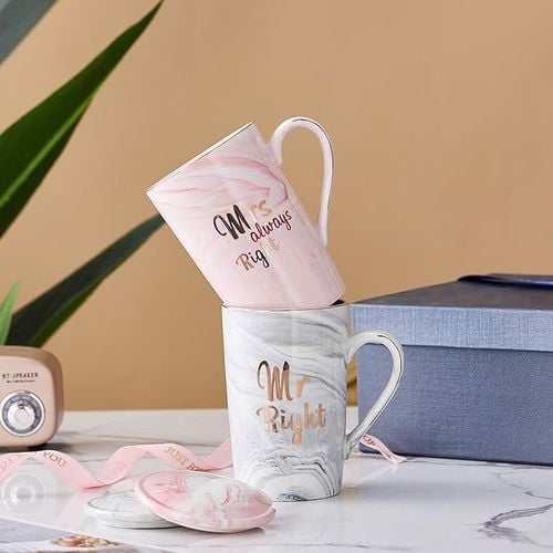 Kubki dla pary na ślub ceramiczne Mr & Mrs 400ML na Arena.pl