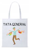 Dla Taty Tatusia Prezent Torba Eco Biała Shopper Z Nadrukiem Ze Zdjęciem