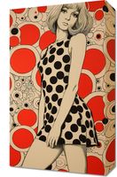 Obraz 30x50cm Czerwone Kropki