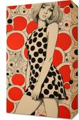 Obraz 30x50cm Czerwone Kropki
