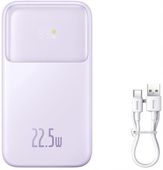 BASEUS SZYBKI POWER BANK 10000mAh 22,5W POWERBANK Z KABLAMI USB-C LIGHTNING