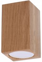 Sollux Lighting Spot Sufitowy KEKE 10W Dąb GU10 Drewniany Kwadratowy