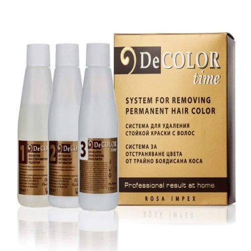 DECOLOR TIME Zmywacz do usuwania koloru z włosów - 3 x 110 ml (1 kpl.) na Arena.pl