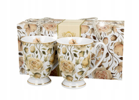 Komplet 2 kubków Royal English Roses White 320 ml Ozdobne Pudełko Prezent