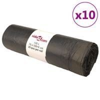 Worki na śmieci, ściągane taśmą, 250 szt., czarne, 120 L