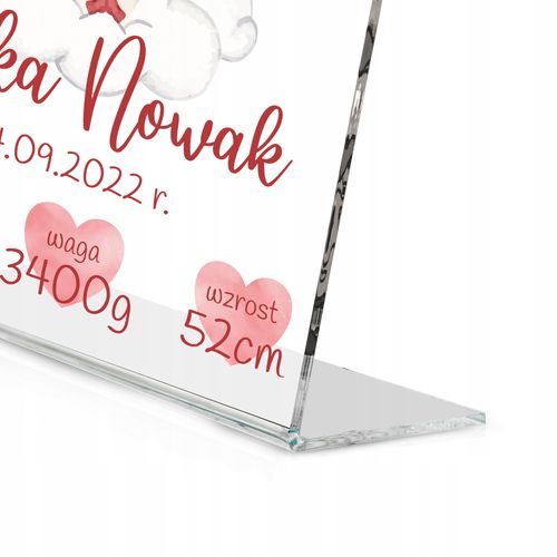 STATUETKA metryczka dla dziecka PREZENT nadruk na Arena.pl