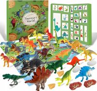 Kalendarz Adwentowy Świąteczny dla Dzieci 24 Dinozaury Kolejka Akcesoria