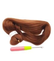 włosy syntetyczne warkoczyki 75cm 8szt ciemny brąz