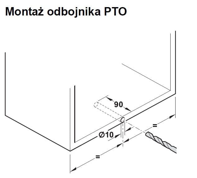 Podnośnik do szafek do klap górny Free Space Push 1.8 C Biały zdjęcie 4