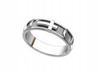 Różaniec na palec, obrączka srebro pr. 925 r. 16