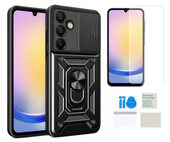 Etui pancerne do SAMSUNG GALAXY A25 5G Slide Ring + folia ochronna TPU