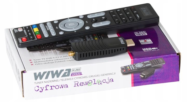 DEKODER TUNER DO TV NAZIEMNEJ DVB-T2 H.265 FULL HD MINI STICK PILOT zdjęcie 2