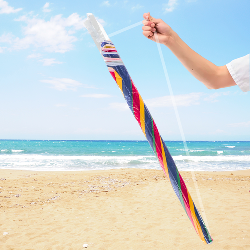 Parasol plażowy ogrodowy multicolor + STOJAK na Arena.pl