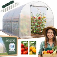 TUNEL OGRODOWY FOLIOWY SZKLARNIA 3x2m FOLIA UV-4 PREMIUM NAMIOT 6m2 GRATIS