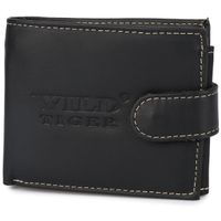 Mały poziomy portfel męski Wild Tiger - czarny