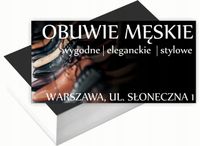 Wizytówki firmowe 100szt WIELE RÓŻNYCH WZORÓW do wyboru OBUWIE MĘSKIE