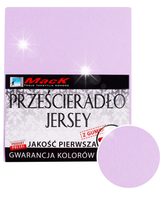 PRZEŚCIERADŁO JERSEY Z GUMKĄ 220X200 jasny fiolet