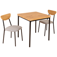 Zestaw kuchenny VERO stół 70x70 + 2 krzesła jasny dąb
