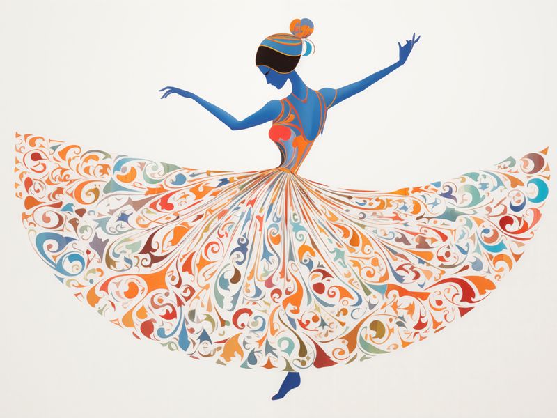 Plakat 100x75cm Wirująca Balerina zdjęcie 1