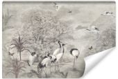Fototapeta Do Sypialni ŻURAWIE Styl Retro Mural Abstrakcja 368cm x 254cm