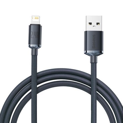 Kabel USB do Lightning Baseus Crystal Shine, 2.4A, 2m (czarny) na Arena.pl