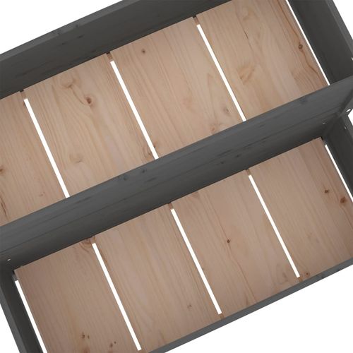 Donica, szara,110x84x75 cm, lite drewno sosnowe na Arena.pl