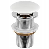 KOREK DO UMYWALKI CERAMICZNY Biały umywalkowy BEZ PRZELEWU