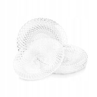 Zestaw TALERZE DESEROWE dla 6 osób OKRĄGŁE szkła Tadar Madeline 20 cm