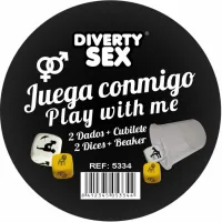 diverty sex dice game zestaw 2 kostek - pozycje i lokalizacje z kubkiem