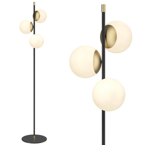 Lampa podłogowa Nostalgia MOD048FL-03G kule balls czarne białe na Arena.pl