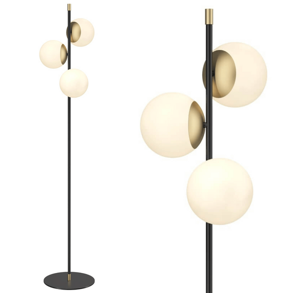 Lampa podłogowa Nostalgia MOD048FL-03G kule balls czarne białe zdjęcie 3
