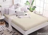 Prześcieradło jersey z gumką 90x200 kremowe