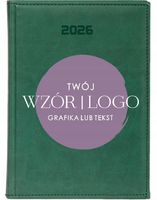 KALENDARZ A5 2026 DZIENNY książkowy firmowy nadruk uv z logo 5 sztuk
