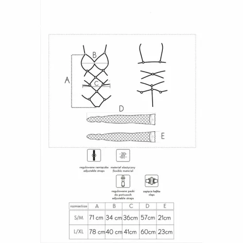 livco corsetti thiara lc 20213 komplet ciało + pończochy czerwony l/xl na Arena.pl
