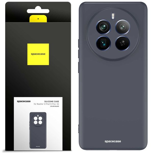 Spacecase Silicone Case Realme 12 Pro / Pro+ Black zdjęcie 1