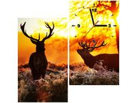 60X60CM ZEGAR RYKOWISKO OBRAZ DREWNO ŚCIAN KWADRAT