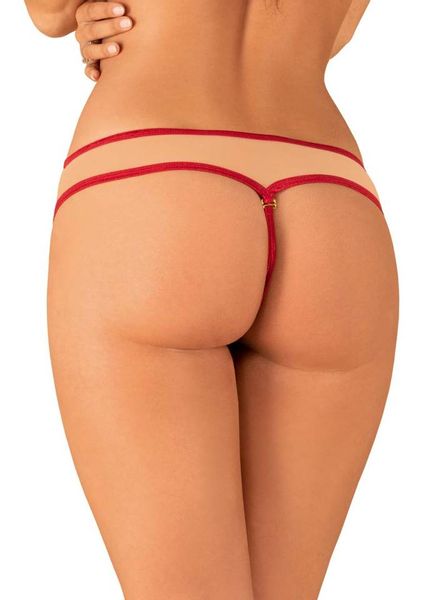 Kuszące, Czerwone Stringi - Obsessive Rubinesa L/XL zdjęcie 2