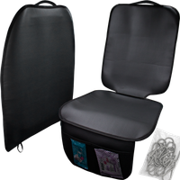 MATA PODKŁADKA POD FOTELIK + OSŁONA TYŁU FOTELA CZARNA